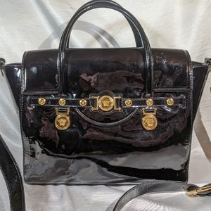 Versace Black and Gold Laptop Bag